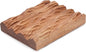 Acacia Wooden Soap Dish with Self Draining, Funny and Modern Multi Shape Design, Soap Holder for Sink Countertop, Shower & Bathroom Soap Tray。 (Wave-4.72“x3.47"x0.86")