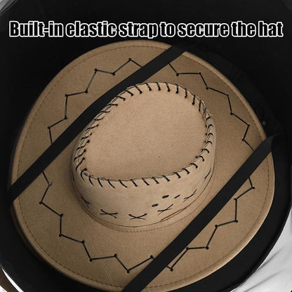 Veki Hat Organizer, Hat Box for Women Storage, Large Clear Felt Hats Box, Wide Brim Cowboy Hats Storage Boxes for Men, Round Brim Cap Boxes With Dustproof Lid for Travel and Wardrobe (Black)