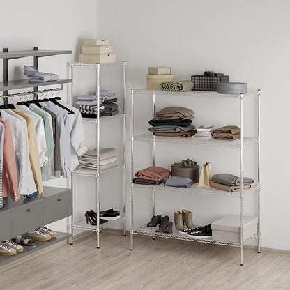 21" Deep x 48" Wide x 64" Height Wire Shelving Kit | 4-Tier | NSF Commercial Storage Rack Unit