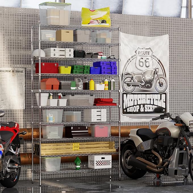 14" Deep x 54" Wide x 96" Height Wire Shelving Kit | 10-Tier | NSF Commercial Storage Rack Unit
