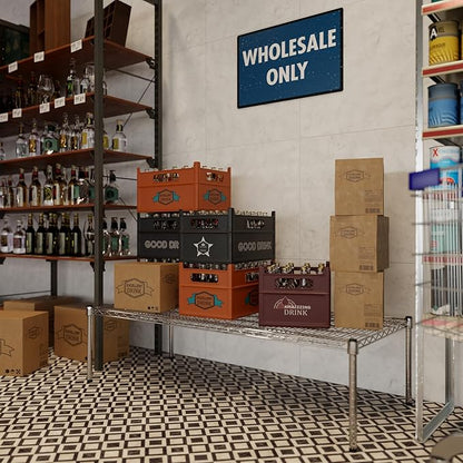 24" Deep x 54" Wide x 14" Height Wire Shelving Kit | 1-Tier | NSF Commercial Storage Rack Unit