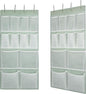 2 Pack- 12 Pocket Over Door Hanging Storage Organizer with 4 Kinds Pouch,Back of Closet Hanging Shelf Storage Organization for Sock,Hat,Underwear,Behind Door Caddy in Bedroom,Bathroom,Entrance,Dorm,RV