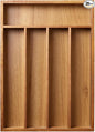 Greenual Acacia Wood Silverware Organizer 10 In Utensil Organizer Silverware Tray for Drawer Cutlery Flatware Organizer for Kitchen