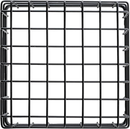 G.E.T. WB-664-MG Square Metal Storage Wire Basket for Pantry, Produce and More, 6" x 6" x 2"