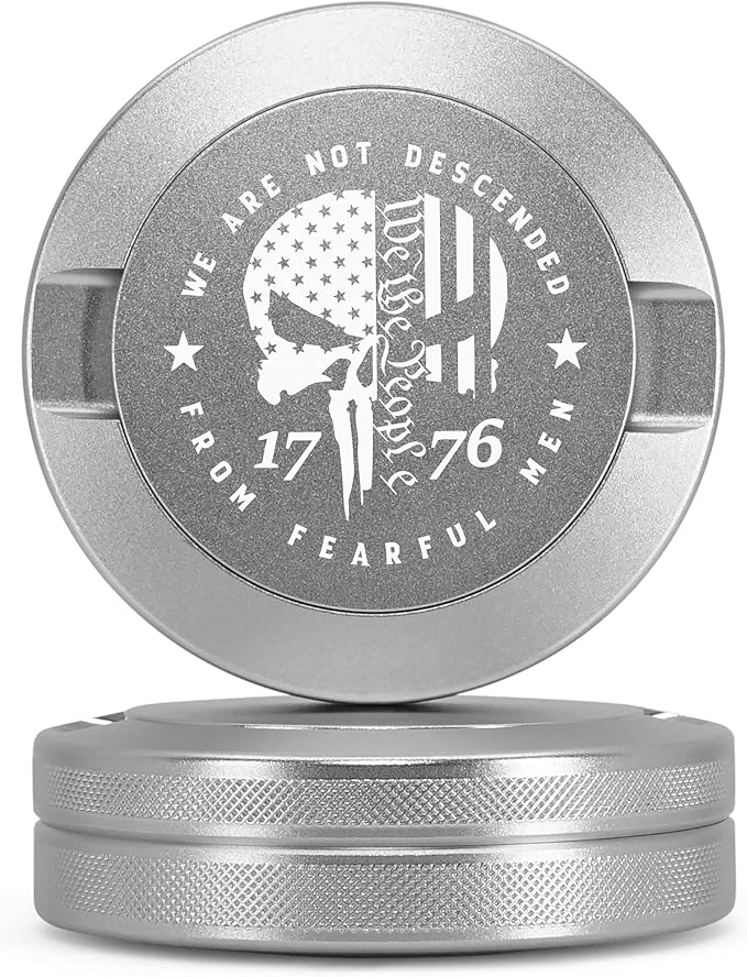 Metal Can | Metal Container for Pouches | Aluminum Used Pouch Storage Tin | Airtight O-Ring Moisture Odor Proof EDC Pocket Tin | Defiance Edition (Silver)