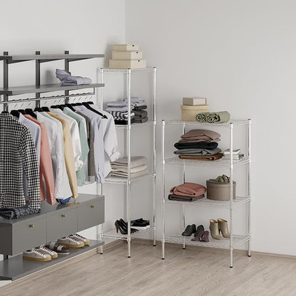 21" Deep x 30" Wide x 54" Height Wire Shelving Kit | 4-Tier | NSF Commercial Storage Rack Unit
