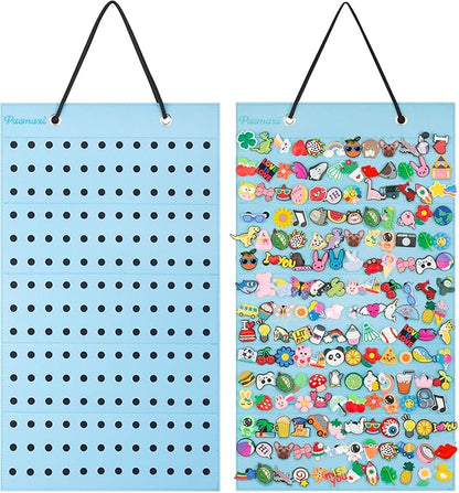 PACMAXI Shoe Charms Organizer - 186 Hole Hanging Display Stand, Wall Mounted Holder