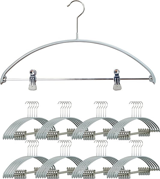 Mawa Narrow Petite Clothing Hangers, Steel Hanger with Non-Slip Coating, for Shirts, Dresses, Suits, Pants, Skirts, Camisoles, Jackets, 360-degree Rotatable Hook