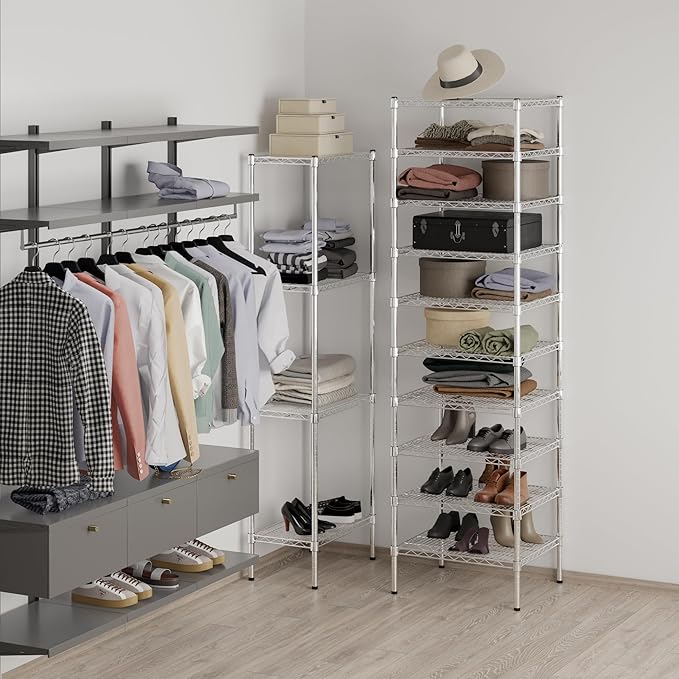 21" Deep x 24" Wide x 86" Height Wire Shelving Kit | 10-Tier | NSF Commercial Storage Rack Unit
