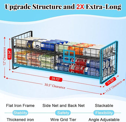 5 Tier Can Rack for Pantry Organizer and Storage Shelf