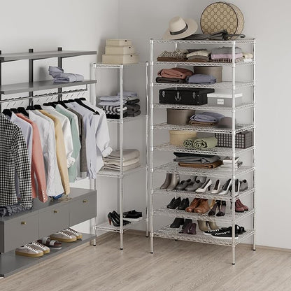 24" Deep x 36" Wide x 86" Height Wire Shelving Kit | 10-Tier | NSF Commercial Storage Rack Unit