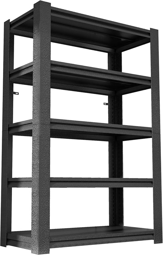 5 Tier Garage Shelves Heavy Duty,72"*48"*24" Metal Shelving Units and Storage 2000lbs Adjustable Steel Shelf Organizer Storage Racks Tool Utility Shelf and Large Industrial Warehouse Basement Shelving