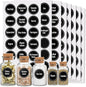 Aixoom 144PCS Spice Labels Stickers for Spice Rack, Preprinted Black Handwritten Words, 1.5in Round Labels for Spice Organize Storage Jars Boxes Bottles