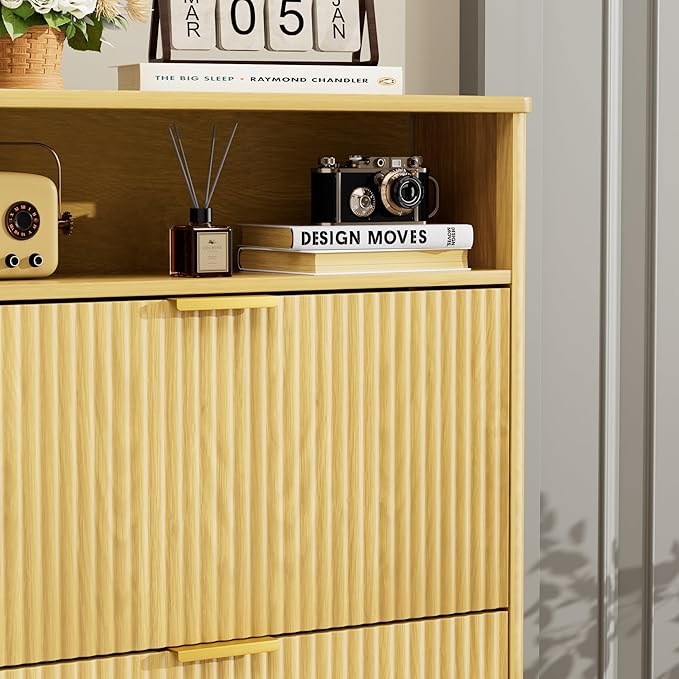 Shoe Cabinet Storage for Entryway Hidden Shoes Storage Cabinet with 3 Flip Drawers, Tall Free Standing Shoe Organizer Rack for Foyer, Hallway
