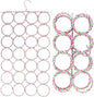 Super Z Outlet Foldable 28 Ring Hole Slots Space Saving Clothing Closet Hanger Scarf, Ties, Belts, Socks Organizer for Home Bedroom, Bathroom, Living Room (Multicolor)