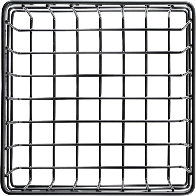 G.E.T. WB-664-MG Square Metal Storage Wire Basket for Pantry, Produce and More, 6" x 6" x 2"