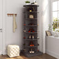 Rotating Shoe Rack Tower, 7-Tier Spinning Shoe Rack, Free Standing 360° Revolving Shoe Organizer Can Hold 28 Pairs of Shoes for Entryway Living Room Hallway (7-Tier, Gray)