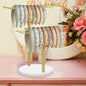 Headband Holder Organizer, Metal Hair Hoop Display Stand Headband Organizer Storage Hair Ropes Accessories Bracelets, for Women Girls Bedroom Decor, College Dorm Room Decor (Double Layer)