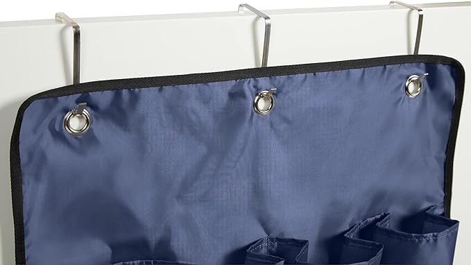 Covermates Keepsakes Over the Door Shoe Organizer – Heavy-Duty Hanging Footwear Storage with 20 Pockets and Stainless Steel Hooks – Space-Saving Closet & Bedroom Organization, Blue