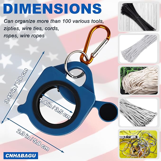 Zip Tie Holder Organizer Cable Tie Organizer Holder for Tool Belt Strong Efficient Solution for Electrician Zip Ties Holder Reusable Portable Safety(Blue, 4 Pack)