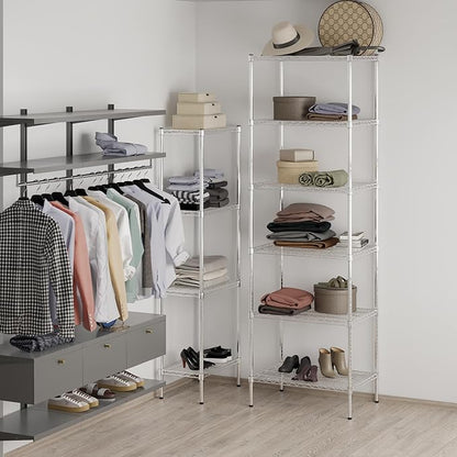 21" Deep x 30" Wide x 96" Height Wire Shelving Kit | 6-Tier | NSF Commercial Storage Rack Unit
