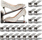 Shoe Slots Organizer 20 Pack - Shoe Stacker,3 Levels Adjustable,Space Savers 50%,Double Layer Holders for Closet (Black),Organizador de Zapatos