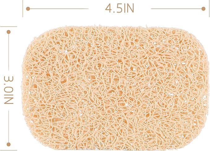 15 Piece Soap Savers Pads - Beige BPA Free Holder for Bar Soap, Non-Slip Self Draining Dish Lift for Shower, Kitchen, Bathroom - Tray Bulk Accessories
