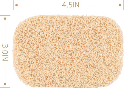 15 Piece Soap Savers Pads - Beige BPA Free Holder for Bar Soap, Non-Slip Self Draining Dish Lift for Shower, Kitchen, Bathroom - Tray Bulk Accessories