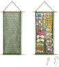 Pretty Jolly Macrame Hair Clips Accessories Organizer Hairbow Holder Rack for Girl Clips Storage Claw Clip Ornaments Keeper for Girls Room Wall Hanging Decor(Green)