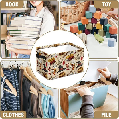 Magic Hat Storage Basket Large Foldable Storage Bin Cube Collapsible Organizer for Pantry Bedroom Decor