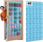 40-Pocket Over the Door Shoe Organizer - Large Mesh Pocket Hanging Shoe Organizer,Behind the Door Shoes Storage Holder Hanger