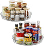 LAMU 2 Pack Lazy Susan Organizer 9.25 inch Lazy Susan Turntable for Cabinet, Rotating Spice Organization for Cabinet, Kitchen, Table Top, Countertop, Pantry Fridge Organizers and Storage, Gray