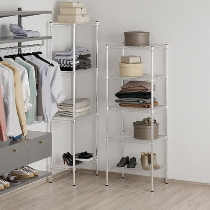 18" Deep x 24" Wide x 64" Height Wire Shelving Kit | 5-Tier | NSF Commercial Storage Rack Unit