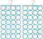 Tosnail 2 Pack Foldable Scarf Hanger Holder, Belt Organizer, Clothing Storage Hanger Closet Space Saver for Tie, Belt, Scarves, Leggings - Blue