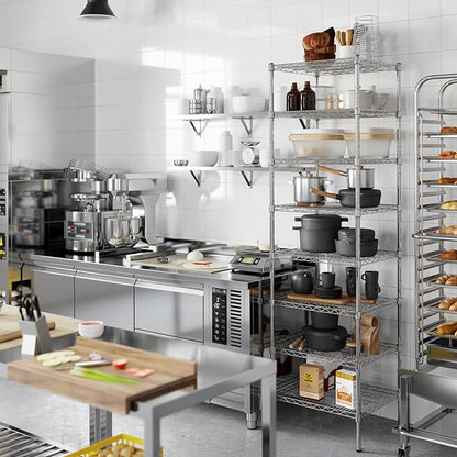 21" Deep x 24" Wide x 86" Height Wire Shelving Kit | 8-Tier | NSF Commercial Storage Rack Unit