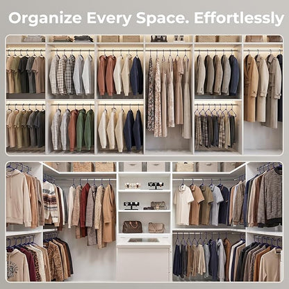 HOUSE DAY Blue Plastic Hangers 60 Pack, Clothes Hangers with Non Slip Hooks, Durable & Space Saving Coat Hanger, Light-Weight Clothing Hangers, Perfect Closet Organizer for Everyday Use