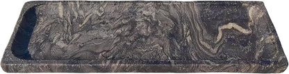 Vintage Marble Storage Vanity Tray: 10.6” x 3.5” Rectangular Decorative Tray for Bathroom Kitchen Dresser Desk Jewelry Holder Home Decor, Galactic Stars