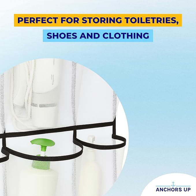 Cruise Cabin Over Door Organizer for Shoes, Toiletries and Accessories – 24 Pockets – Tested on All Cruise Lines such as Carnival, Royal Caribbean, Celebrity, Norwegian etc – Cruise Essentials