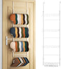 HapiRm Over Door Hat Organizer - 4 Tier Wall Mounted Hat Rack with 24 Hooks and 10 Movable Clips, Hanging Baseball Cap Organizer Storage Holds to 34 Caps for Door, Bedroom, Closet(White)