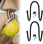 (2PCS) Upgraded Rack Holder - Flexible & Portable Hanger/Hook for Over The Car/Truck Seat or Wall Mount Display | For Hanging Hard Hat, Cowboy Caps, Coats, Vests, Fire, Safety & Motorcycle Helmets