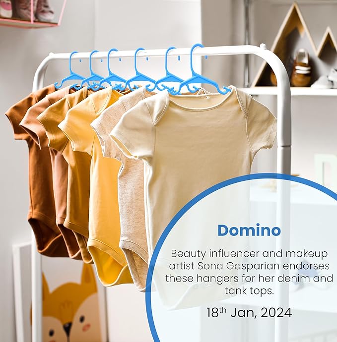 Utopia Home 20 Pack Kids Hangers - 11.5 Inch Plastic Baby Hangers for Closet - Childrens Hanger for Clothes & Infant Hanger for Closet - (Blue)
