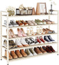5-Tier Heavy Duty Metal Shoe Rack, 200 lbs Load Capacity Shoe Organizer with Reinforced Steel Tubes, No-Wobble Free Standing Shoe Shelf for Entryway, Closet, Bedroom, Dorm – Easy Assembly, Black