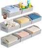 Homsorout Large Closet Organizers and Storage Bins - 8 Pack Trapezoid Storage Baskets for Shelves, Foldable Fabric Baskets with Handles Ideal for Closet, Basket, Wardrobe and Shelf Storage, Light Grey