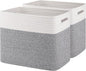 OIAHOMY Storage baskets for Shelf, Toy Storage Basket, Collapsible Storage Bins, Blanket Basket Living Room, Closet Storage for Bedroom, 15 x 9.8 x 11.8 Inches-Pack of 2-Grey, FSB-H-P-01