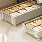 Fokyfok 2Pack Under Bed Storage with Wheels,6.7"-9" Adjustable Height Underbed Storage,Under Bed Storage Containers,Rolling Under Bed Clothes Storage,Metal Under Bed Drawers for Shoes,Blankets,Toys