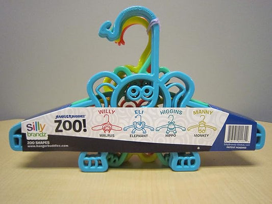 Silly Bandz Clothes Hanger Buddiez, Kids Zoo Animal Shape Hangers, Colorful, Fun