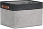 DULLEMELO Fabric Storage Basket for Shelves/Closets, Collapsible Rectangle Basket for Organizing Clothes, Toys, Towels, Books, Laundry, Nursery, Dog Toy Basket Empty (Black&Gray)