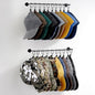 Viklluyr Hat Rack for Baseball Cap Hat Storage with 20 Hooks - Modern Metal Hat Organizer Wall Mounted Caps Hanger Set of 2 for Closet Door Bedroom Entryway Laundry