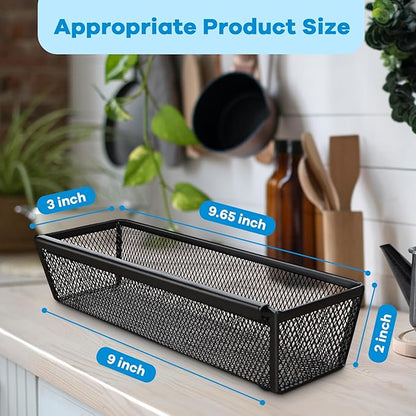 Silverware Organizer for Drawer, Utensil Drawer Organizer, 2 Pack Silverware Drawer Organizer Tray, Organizadores De Cocina, Flatware Organizer for Drawer with Interlocking Arm