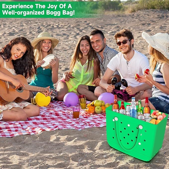 2PCS Divider Tray for Bogg Bag X Large - Divide Space and Organizer Bags - Beach Bag Accessories (White)
